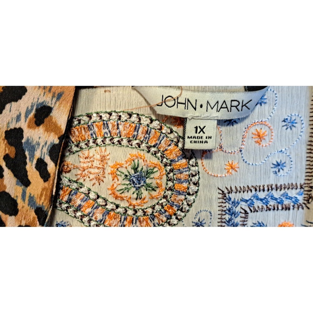 John Mark PatchwoJohn Mark Embroidered Kimono Jac… - image 3